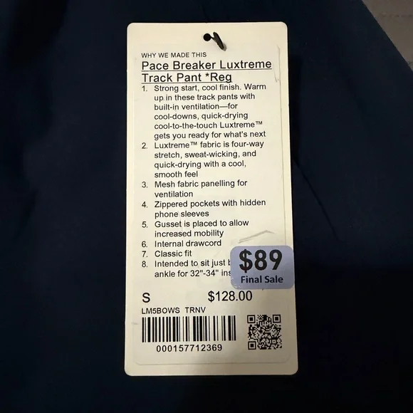 Men's Lululemon Pace Breaker Luxtreme Pants